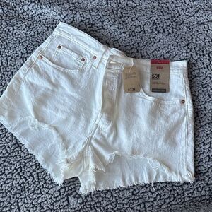 Levi’s White Denim Shorts